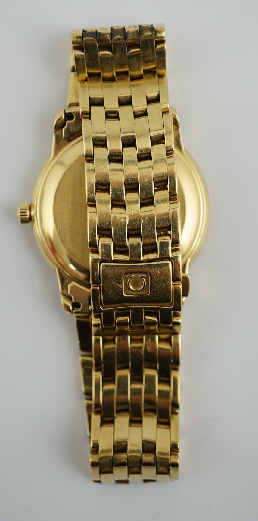 A gentleman's early 2000's 18ct gold Omega Automatic Chronometer wrist watch